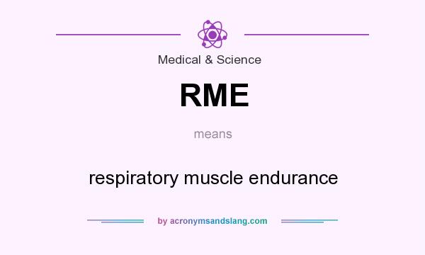 What does RME mean? It stands for respiratory muscle endurance