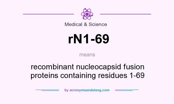 What does rN1-69 mean? It stands for recombinant nucleocapsid fusion proteins containing residues 1-69