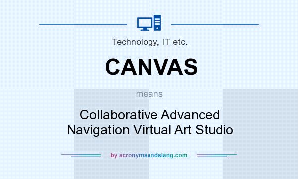 What does CANVAS mean? It stands for Collaborative Advanced Navigation Virtual Art Studio