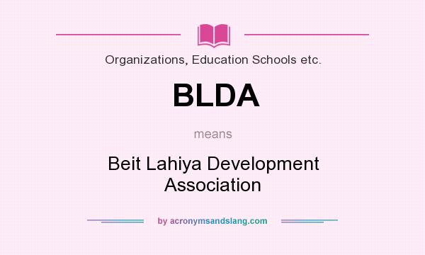 What does BLDA mean? It stands for Beit Lahiya Development Association