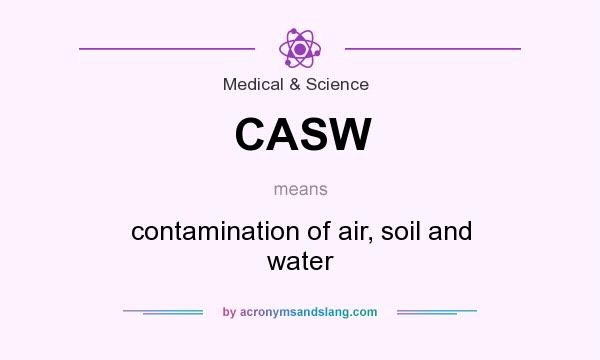 What does CASW mean? It stands for contamination of air, soil and water