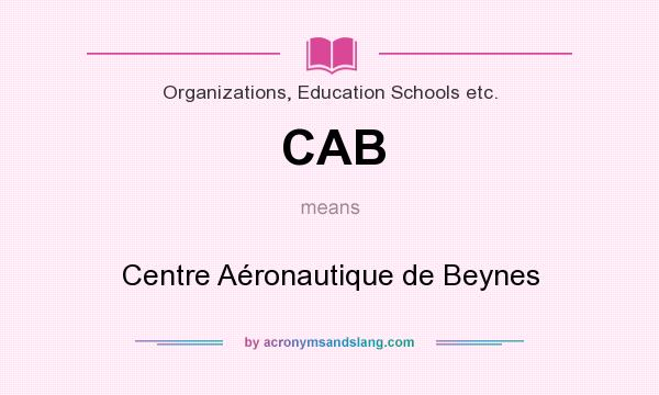 What does CAB mean? It stands for Centre Aéronautique de Beynes