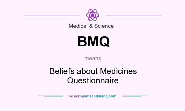 What does BMQ mean? It stands for Beliefs about Medicines Questionnaire