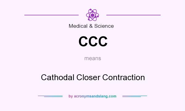 What does CCC mean? It stands for Cathodal Closer Contraction