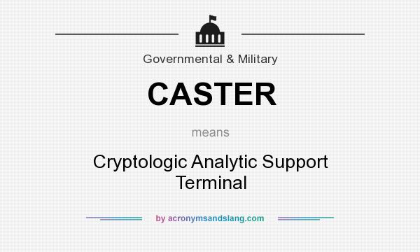 What does CASTER mean? It stands for Cryptologic Analytic Support Terminal