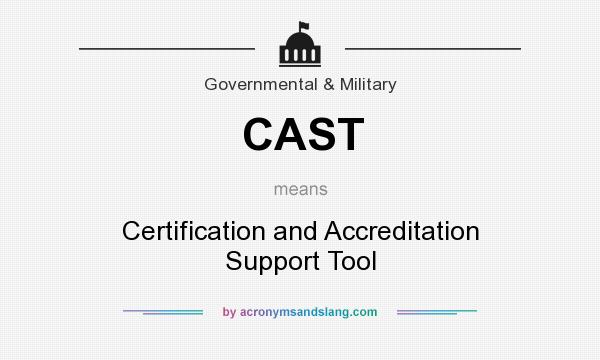 What does CAST mean? It stands for Certification and Accreditation Support Tool