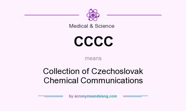 What does CCCC mean? It stands for Collection of Czechoslovak Chemical Communications