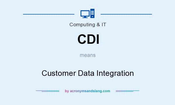 What does CDI mean? It stands for Customer Data Integration