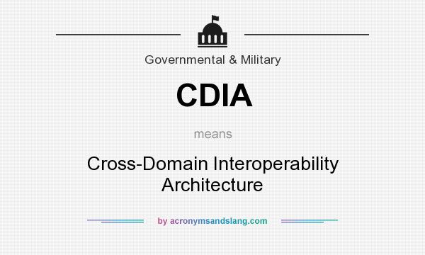 What does CDIA mean? It stands for Cross-Domain Interoperability Architecture