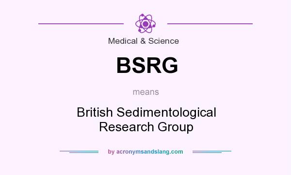 What does BSRG mean? It stands for British Sedimentological Research Group