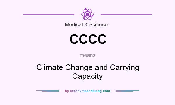 What does CCCC mean? It stands for Climate Change and Carrying Capacity