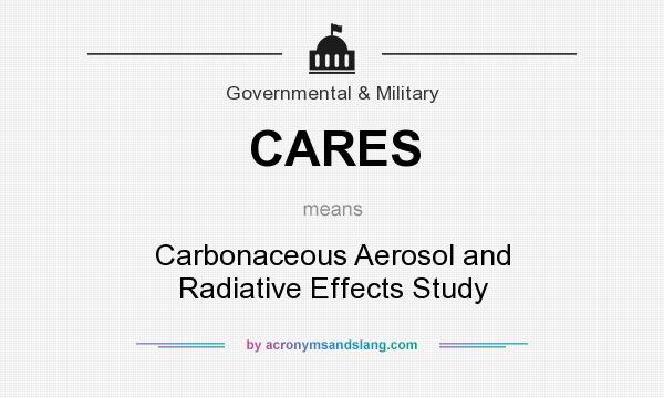 What does CARES mean? It stands for Carbonaceous Aerosol and Radiative Effects Study