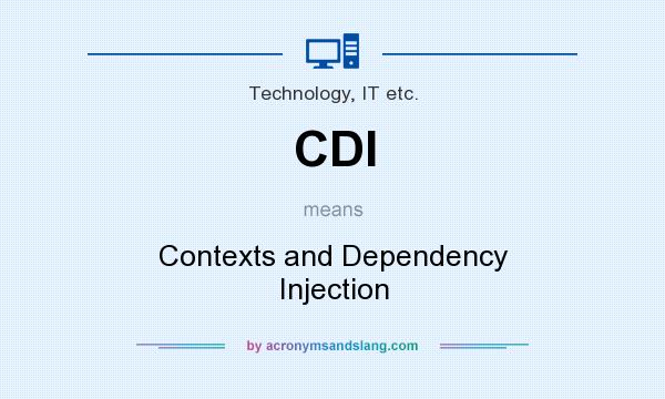 What does CDI mean? It stands for Contexts and Dependency Injection