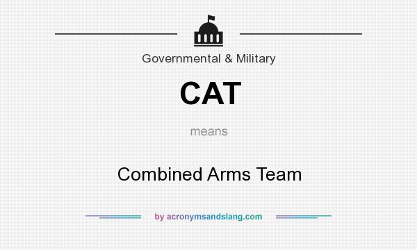 What does CAT mean? It stands for Combined Arms Team