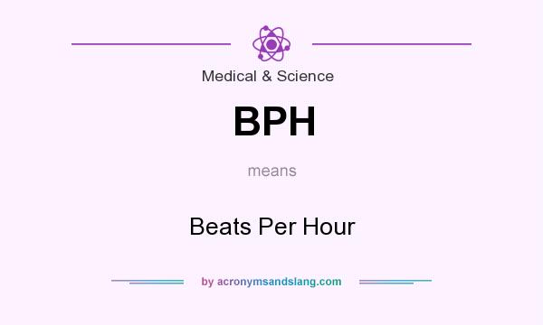 What does BPH mean? It stands for Beats Per Hour