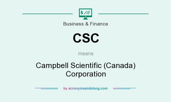 What does CSC mean? It stands for Campbell Scientific (Canada) Corporation