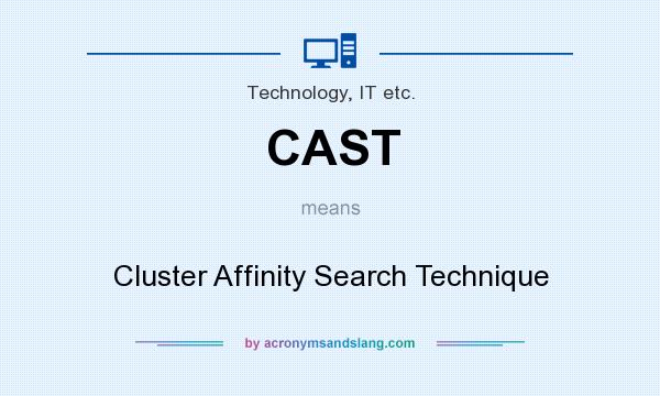 What does CAST mean? It stands for Cluster Affinity Search Technique