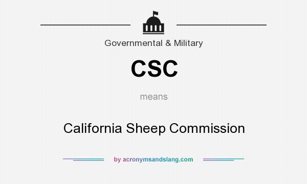 What does CSC mean? It stands for California Sheep Commission
