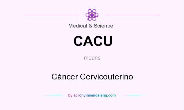 What does CACU mean? It stands for Cáncer Cervicouterino