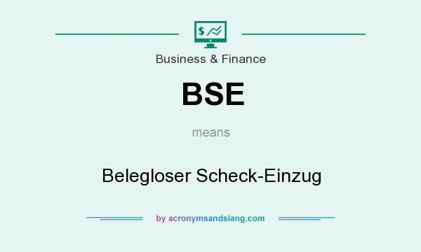 What does BSE mean? It stands for Belegloser Scheck-Einzug