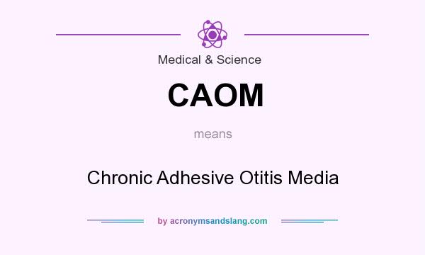What does CAOM mean? It stands for Chronic Adhesive Otitis Media