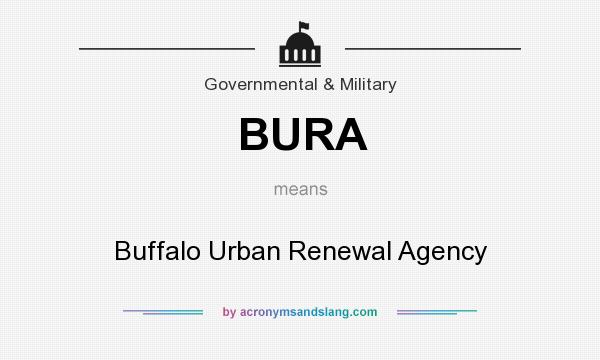 What does BURA mean? It stands for Buffalo Urban Renewal Agency