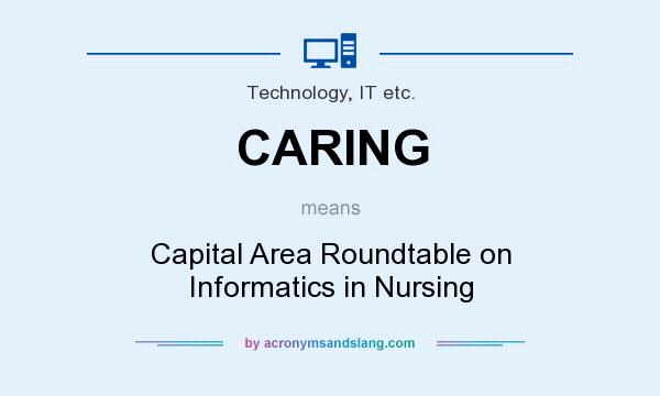 What does CARING mean? It stands for Capital Area Roundtable on Informatics in Nursing