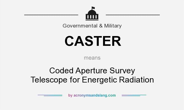 What does CASTER mean? It stands for Coded Aperture Survey Telescope for Energetic Radiation