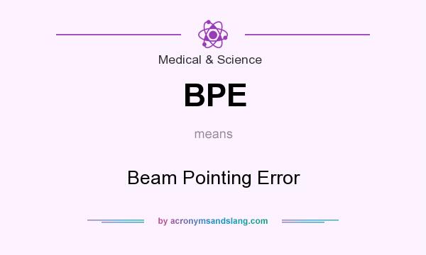 What does BPE mean? It stands for Beam Pointing Error