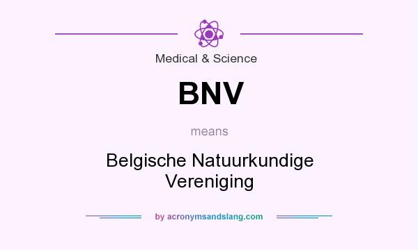What does BNV mean? It stands for Belgische Natuurkundige Vereniging