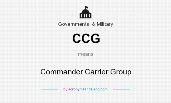 What does CCG mean? It stands for Commander Carrier Group