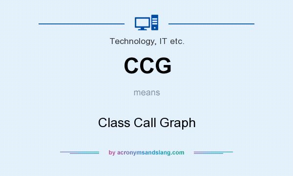 What does CCG mean? It stands for Class Call Graph
