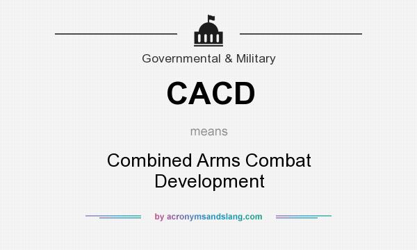 What does CACD mean? It stands for Combined Arms Combat Development