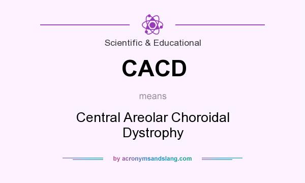 What does CACD mean? It stands for Central Areolar Choroidal Dystrophy