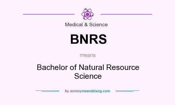 What does BNRS mean? It stands for Bachelor of Natural Resource Science