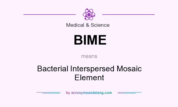 What does BIME mean? It stands for Bacterial Interspersed Mosaic Element