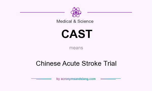 What does CAST mean? It stands for Chinese Acute Stroke Trial