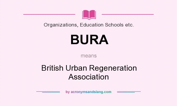What does BURA mean? It stands for British Urban Regeneration Association