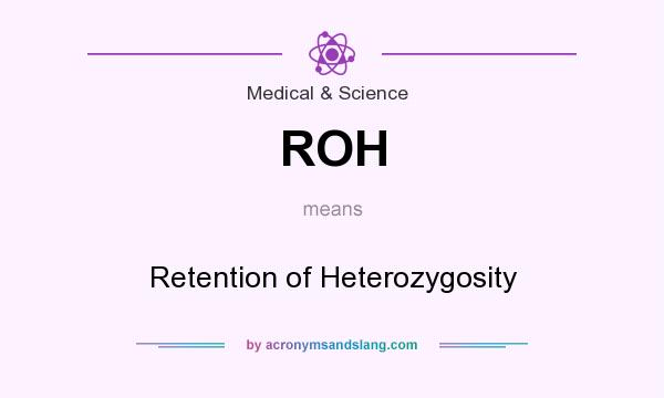 What does ROH mean? It stands for Retention of Heterozygosity