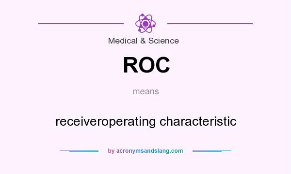 What does ROC mean? It stands for receiveroperating characteristic