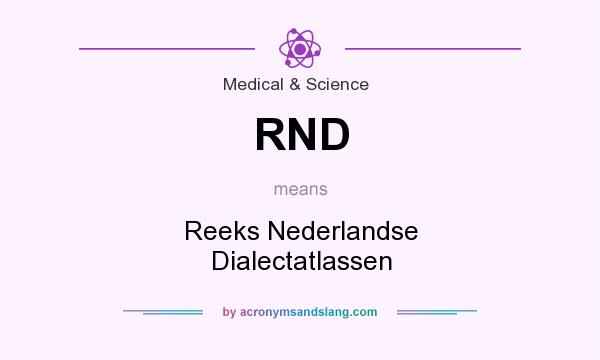 What does RND mean? It stands for Reeks Nederlandse Dialectatlassen