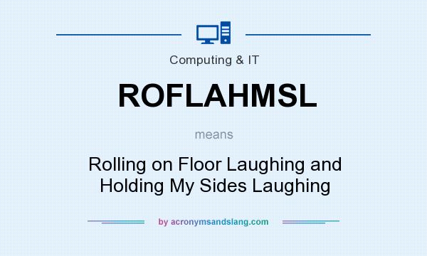 What does ROFLAHMSL mean? It stands for Rolling on Floor Laughing and Holding My Sides Laughing