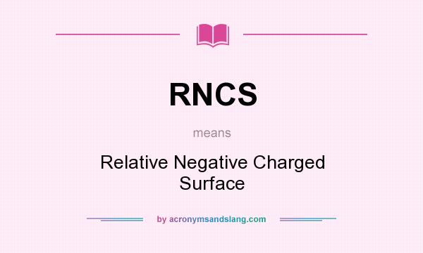 What does RNCS mean? It stands for Relative Negative Charged Surface