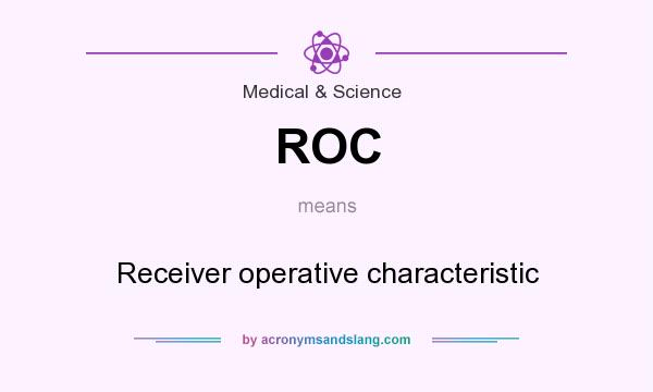 What does ROC mean? It stands for Receiver operative characteristic
