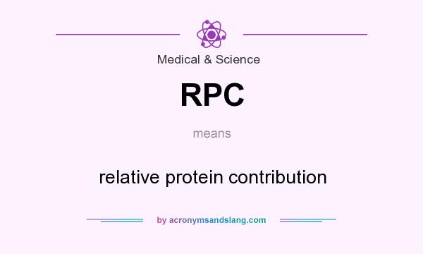 What does RPC mean? It stands for relative protein contribution