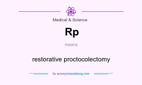 What does Rp mean? It stands for restorative proctocolectomy