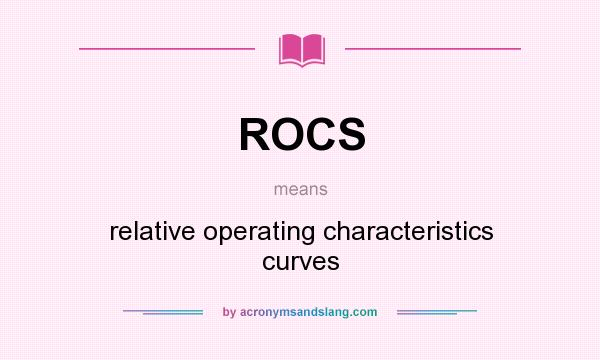 What does ROCS mean? It stands for relative operating characteristics curves