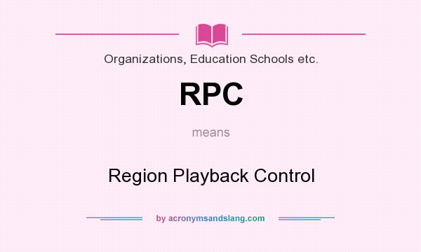 What does RPC mean? It stands for Region Playback Control