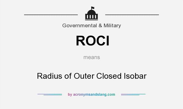 What does ROCI mean? It stands for Radius of Outer Closed Isobar