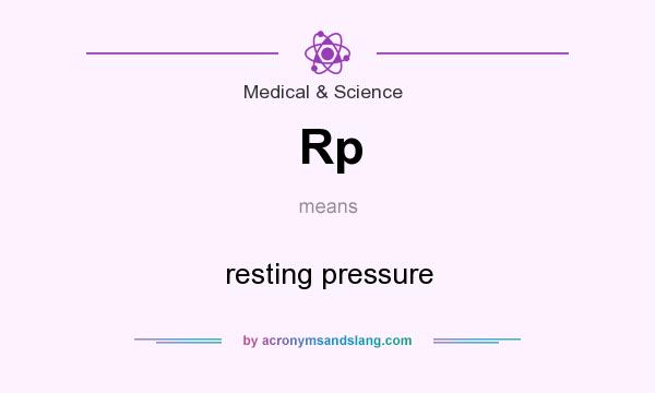 What does Rp mean? It stands for resting pressure